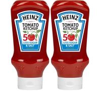 Heinz Tomato Ketchup Less Sugar and Salt, 665 ml (Pack of 2)