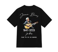 HEIOHL New Rare Joan Baez T-Shirt 1941-2023 Thank You Size S-5XL Shirt 1J09 BlackXX-Large