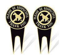 HEIOKEY 2 Pack Double Sided No Dog Pooping Sign with Stake 12" x 6" - Sign Reads:Please Be Respectful Thank You,No Dog Pee Yard Sign Stop Dogs Poop On Your Lawn,No Poo (Black)