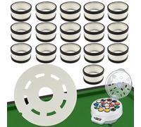 HEIOOM Billiard Ball Cleaning Machine Wool Ring 16 Billiard Ball Cleaner Wool Circle 1 Sheet of Cleaner Felt Long Service Life for Pool Ball Cleaning Machine Replacement Spare Parts