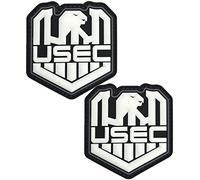 Heiorpai 2Pcs Glow in Dark Escape from Tarkov USEC PVC Rubber Patch Decorative Hook Fasteners Backing Patch