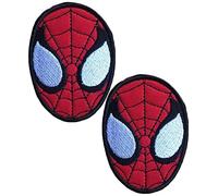 Heiorpai 2Pcs Spiderman Patch Embroidered Decorative Hook and Loop Fasteners Backing Patch