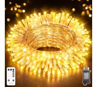 HeiPard Fairy Lights Plug in, 10m 100 LED Warm White Clear Wire with Remove | Christmas lights 8 Modes/Memory/Timer/IP44 Outdoor String Lights Christmas Tree Garden Wedding Indoor Outside Xmas Decoration