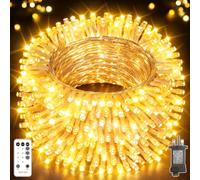 HeiPard Fairy Lights Plug in, 80m 800 LED Warm White Clear Wire with Remote | Mains Powered 8 Modes Memory Timer IP44 Waterproof Indoor Outdoor String Lights Christmas Tree Garden Bedroom Wedding Party