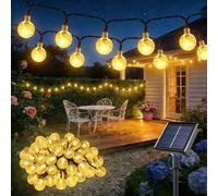HeiPard Solar Garden Lights Outdoor, 11M/36ft 60 LED String Lights Waterproof, Solar Powered Crystal Ball Fairy Lights 8 Modes for Garden Patio Yard Home Wedding Party Festival Decoration (Warm White)