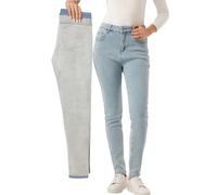 heipeiwa Women's Winter Jeans Fleece Lined Jeans Thermal Thick Skinny Denim Pants Slim Stretch Warm Jeggings, Bluesky, X-L Shorts