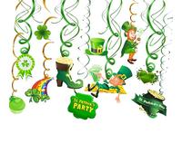 HeiPen St Patricks Day Decorations Hanging Swirl, St Patricks Day Irish Party Decorations Hanging Card Ceiling Window Wall Party Pendant Ornaments (St Patrick's Day)