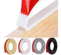 HeiPen U-Shape Furniture Edge Banding, 5m*12mm TPE Self Adhesive Rubber Edge Trim, Flexible Edge Protector for Wood Veneer Cabinet Repair Furniture Restoration (White, 5m*12mm)