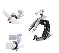 HEIPI Super Clamp Phone Camera Mount Holder 2-in-1 Clamp & Stand Design with 1/4"-20 & 3/8"-16 Screw Mount Adapter Holder Max Clamping 3.93 inch for Tripod Accessories, Phone, Action, DSLR Camera