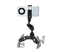 HEIPI Super Clamp - Sabertooth C100 with Short Magic Arm MA175 and Phone Clip PC01