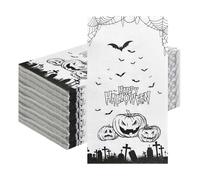 HEIPINIUYE 50 Pieces 3-ply Happy Halloween Paper Napkins Pumpkin Guest Towels Disposable Hand Towels for Bathroom Birthday Baby Shower Halloween Party Dinner Napkins Disposable