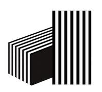HEIPINIUYE 50 Pieces 3-ply Stripe Napkins Disposable Black and White Stripe Napkins Paper Napkins for Wedding Party Birthday Bathroom Napkins Guest Disposable