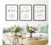 Heiple The Lord Your God Is Good Wall Decor 11"x14" Framed Wooden Wall Sign for Home Decor Farmhouse Vintage Rustic Living Room Minimalist Christian Wall Art (Black, 11”x14”)