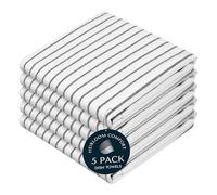 HEIRLOOM COMFORT Black Stripe Kitchen Towels (5 Pack), 100% Cotton, Classic Striped Towel Set, Super Absorbent & Durable Dish Cloths, Quick Drying Fabric for Drying Dishes, Everyday Kitchen Cleaning