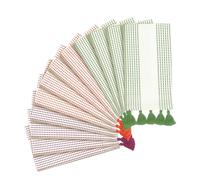 HEIRLOOM COMFORT Decorative Dotted Kitchen Towels 12 Pack, Super Absorbent, 100% Cotton, Fast Dry Towels with Tassels for Everyday Use, Cleaning, and Drying Dishes - Mint Green, Orange, Burgundy