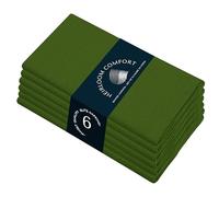 HEIRLOOM COMFORT Green Cloth Dinner Napkins Set of 6, 100% Cotton, 43x43 cm, Soft, Washable, Reusable, Perfect for Hotels, Restaurants, Lunch, Weddings, Events, Parties, Everyday Use, Mint Green