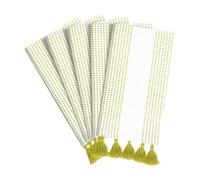 HEIRLOOM COMFORT Lemon Green Decorative Dotted Kitchen Towels 40x66 cm, 5 Pack, Ultra Absorbent, Quick-Dry, 100% Cotton Towels with Tassels for Drying Dishes, Cleaning, and Everyday Use