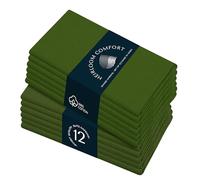 HEIRLOOM COMFORT Mint Green Cloth Dinner Napkins 43x43 cm, Soft, Absorbent, Reusable, Washable, Durable, Set of 12 - Ideal for Spring, Summer, Easter, Baby Showers, Weddings, Everyday Use