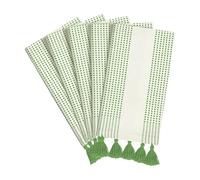 HEIRLOOM COMFORT Mint Green Decorative Dotted Kitchen Towels 40x66 cm, 5 Pack, Quick-Dry 100% Cotton, Ultra Absorbent & Soft Dish Towels with Tassels for Cleaning, Drying Dishes, and Daily Use