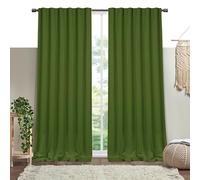 HEIRLOOM COMFORT Mint Green Solid Panel Curtains, 96 Inches Long, Set of 2, 100% Cotton, Light Filtering for Privacy, Fresh Farmhouse Style, Ideal for Bedroom, Living Room, 54" W x 96" L