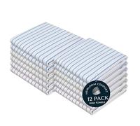 HEIRLOOM COMFORT Multi Colors Kitchen Towels 12 Pack, 100% Cotton, Classic Striped Towel Set, Super Absorbent & Durable Dishcloths, Quick Drying for Drying Dishes - Turquiose Blue, Green, Lavender