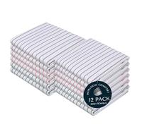 HEIRLOOM COMFORT Multi Colors Kitchen Towels 12 Pack, 100% Cotton, Classic Striped Towel Set, Super Absorbent & Durable Dishcloths, Quick Drying for Drying Dishes - Burgundy, Orange, Green