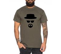 Heisenberg Men's T-Shirt Hermanos Bad Mr White Breaking, Farbe2:Khaki;Größe2:X-Large