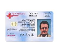 Heisenberg Walter White Driving License Credit Card Sticker Skin - Funny Film Sticker, Cartoon Credit Card Sticker - Fits EC Cards, Debit & Bank Cards, brown, Small Chip, American