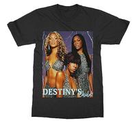 HEISHI Destiny'S Child Men T Shirt Graphic Tee Printed Top for Mens Black