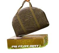 Heist PB Flat Mat - Premium Carp Care Unhooking Mat with Zipped Stink Bag, Raised Edges & Velcro Safety Cover - Splash Camo
