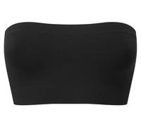 Heist Softskin Bandeau, Supersoft, Ultra Comfort, Strapless, Seamless Women's Bra (Black, L)