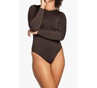 Heist Women's The Softskin Scoop Back Long Sleeve Bodysuit in Chocolate | Size: Medium Heist Chocolate M