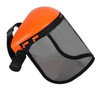 HEITIGN Forestry Safety Helmet Chainsaw Helmet with Mesh Face Shield 2 in 1 Forestry Hard Hat Adjustable Helmet Wood Chopping Work Arborist Climbing Hard Hat Protective Face Shield Mesh (Red)