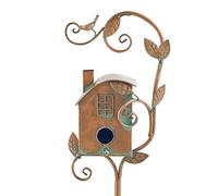 HEITIGN Metal Bird House with Stand,Ideal for a Variety of Birds, Art Little Bird House Garden Decoraton (10341663)