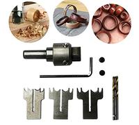 HEITIGN Wooden Thick Ring Maker Set, Speed Steel Drill Ring Drill Wood Tools Steel Wood Bead Drill Bit Household DIY Tools for Making Personalized Wooden Rings and Jewelry, 19mm/20mm/21mm Blade