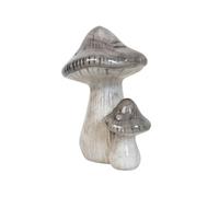 HEITMANN DECO - Ceramic Mushrooms, Grey, Approx. 16 cm