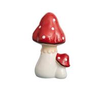 HEITMANN DECO - Porcelain Toadstool, Red/White, Approx. 18.5 cm