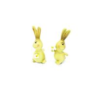 HEITMANN DECO - Rabbits - polyresin - set of 2 - for standing - Easter decoration - brown - approx. 5.5 x 5 x 11.5 cm