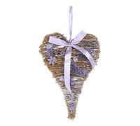 HEITMANN DECO Rice Heart, Purple/Brown, ca. 18 x 28 x 4 cm