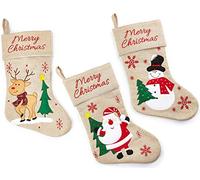 HEITMANN DECO Santa Boots, Natural/Red, Set of 3