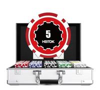 HEITOK 1000 Piece Poker Chip Set 11.5g Iron Core Chips Texas Holdem Kit