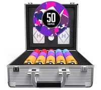 HEITOK 600 Piece Poker Chip Set 11.5g Heavyweight Numbered Casino Chips With Aluminium Case 2 Decks Cards Dealer And Blind Buttons For Texas Holdem Blackjack Gambling Professional Set