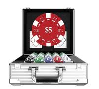 HEITOK 600pc Poker Chip Set 11.5g Iron Core Denominations Texas Holdem