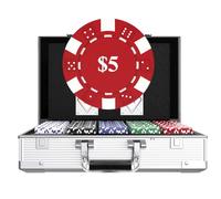 HEITOK Poker Chips 1000 Chips Set with Denominations, 11.5g Weighted Numbered Casino Chips Set, 2 Decks with Compact Aluminum Case for Texas Hold'em, Blackjack Chips