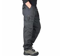 heitongmaoyi Mens Tooling Trousers Mountaineering Pants Outdoor Quick-Drying Cargo Combat Work Trousers with Button & Zip Fly Grey