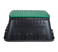 Heitronic 21042 Floor Socket Black/Green 500kg Load 12 Outputs