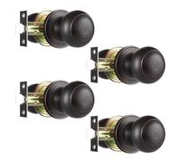 Heittis 4 Pack Closet Door Knobs, Passage Door Knobs for Hall/Closet, Keyless Ball Door Knob, Oil Rubbed Bronze