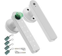 HEIXSMT Fingerprint Door Lock, Biometric Lock with Keypad, Silver, Suitable for Home, Apartment, Office, Bedroom