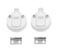 HEJIGOOD 2 Pack White Marine Boat Flush Slam Hatch Latch 2 Inch Round Pull Latch for RV Yacht Boat Cabinet Door Lock Hardware