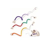 HEJINYUN Cat Chew Rope Kitten Teething Toys 3 Pack 70cm Cotton Rope Cat Chew Toy No Small Parts Safe for Dental Health Redirects Biting from Wires Interactive Cat Toy (Orange/Purple/Red&Green)